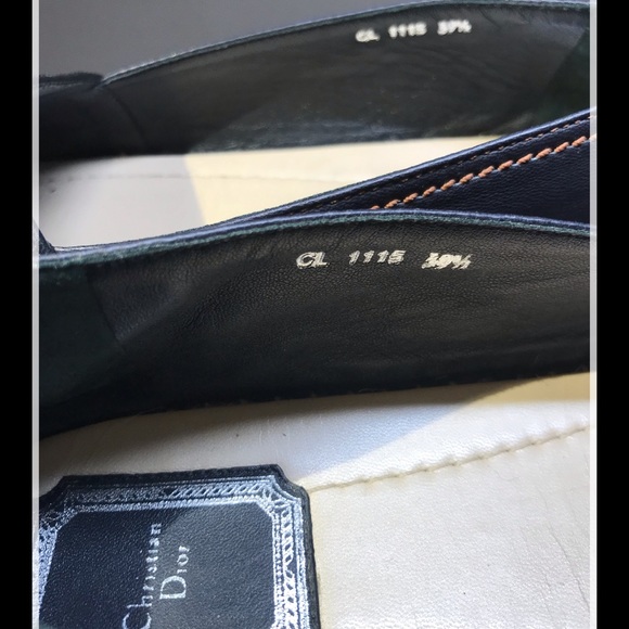 DIOR  DENIM LOAFERS WITH CRYSTAL & BEADED FRONTS - Picture 4 of 8